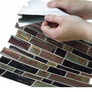 RoomMates Stick Tiles Peel & Stick Earth Tones Long Stone